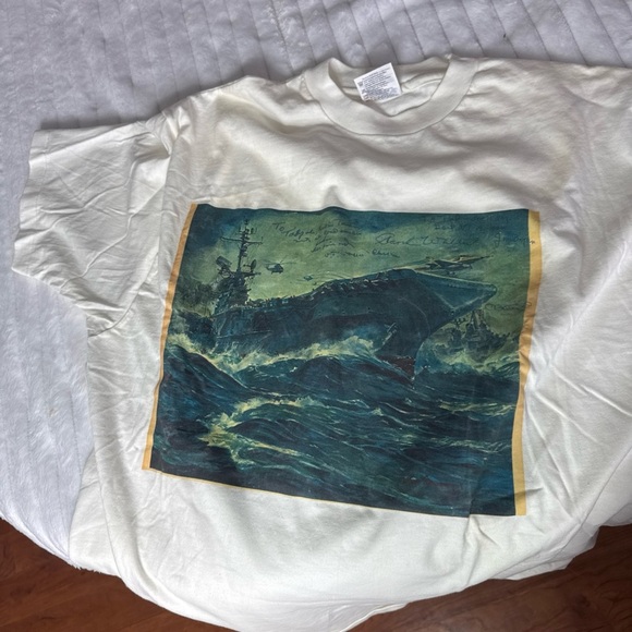 USS Yorktown CVS-10 The Fighting Lady ‘66 Double Sided VTG Hanes BEEFY-T XL - Picture 15 of 15